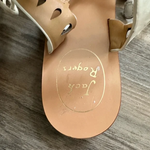 Jack Rogers White Ruby Ankle Tie Sandals - Picture 3 of 8